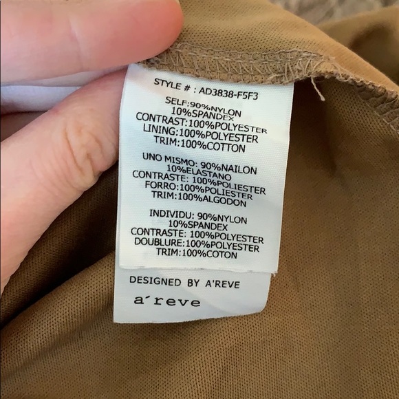 a’reve Lace Boho Tan Cold Shoulder Dress - Picture 14 of 15